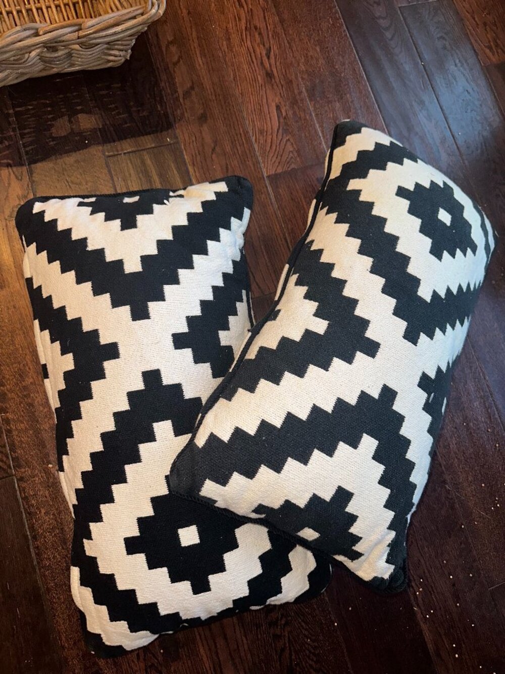 IKEA Lappljung Geometric Lumbar Accent Pillows bundle with inserts